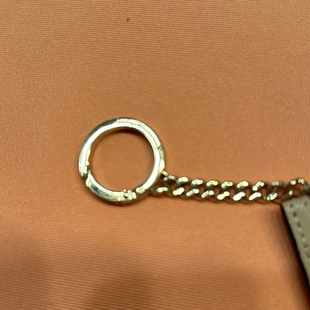New Kate Spade Leather Card Holder/Key Chain. Neutral color.